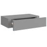 Wall-mounted Drawer Shelf Grey - Elegant Floating Storage