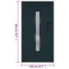 Front Door Anthracite 108x200 cm PVC - Elegance & Security