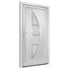 Front Door White 88x200 cm PVC - Secure & Elegant