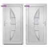 Front Door White 88x200 cm PVC - Secure & Elegant