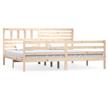 Super King Size Solid Wood Bed Frame 180x200 cm | HipoMarket