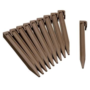 Nature Garden Anchor Pegs 10 pcs - Taupe for Edging Support