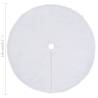 Christmas Tree Skirt White 150 cm Faux - Elegant Decor