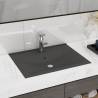 Luxury Basin with Faucet Hole Matt Dark Grey 60x46 cm Ceramic Colour matte dark grey 