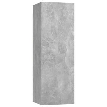 Stylish TV Cabinet Concrete Grey - 30.5x30x90 cm | HipoMarket UK