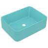 Luxury Matt Light Green Wash Basin - Stylish Ceramic Sink