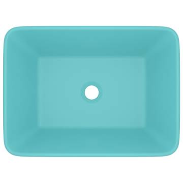 Luxury Matt Light Green Wash Basin - Stylish Ceramic Sink