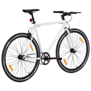 Fixed Gear Bike White & Black 700c 51 cm - Great for Commuting