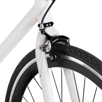 Fixed Gear Bike White & Black 700c 51 cm - Great for Commuting