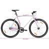 Fixed Gear Bike White & Black 700c 51 cm - Great for Commuting