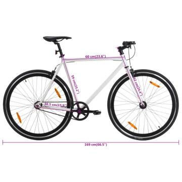 Fixed Gear Bike White & Black 700c 59 cm - Hipomarket