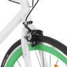 Fixed Gear Bike White & Green 55cm - Perfect for Commuting