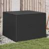 Garden Storage Box Black 291L Poly Rattan Colour black Size 80 x 75 x 59 cm 