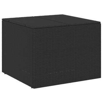 Garden Storage Box Black 291L - Durable Poly Rattan Design