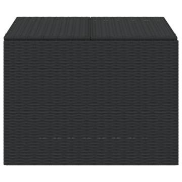 Garden Storage Box Black 291L - Durable Poly Rattan Design