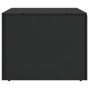 Garden Storage Box Black 291L - Durable Poly Rattan Design