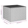 Garden Storage Box Black 291L - Durable Poly Rattan Design