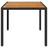 Garden Table with Acacia Wood Top - 150x90 cm, Black | Hipo Market