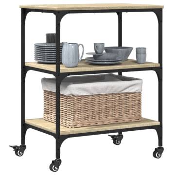 Kitchen Trolley Sonoma Oak - Storage & Style | Hipo Market