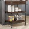 Kitchen Trolley Brown Oak 60x48x89.5 cm Engineered Wood Colour brown oak 