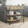 Sonoma Oak Kitchen Trolley - Stylish & Practical | HipoMarket