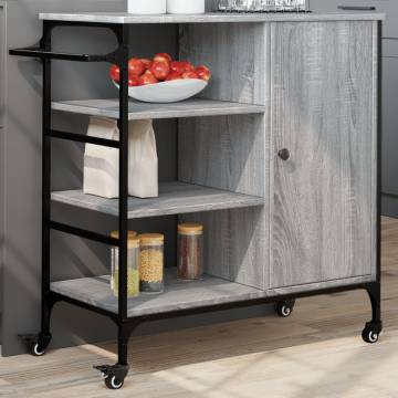 Kitchen Trolley Grey Sonoma - Stylish & Practical Storage