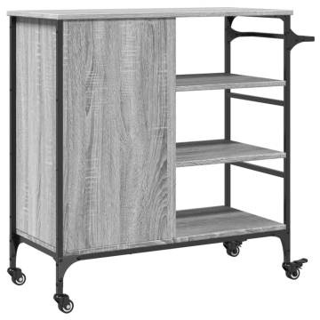 Kitchen Trolley Grey Sonoma - Stylish & Practical Storage