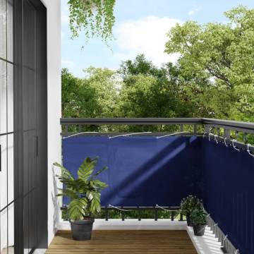 Blue Balcony Screen 75x800 cm - 100% Polyester Oxford