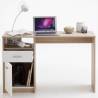 FMD Desk with Drawer - Contemporary Oak & White - 123x50 cm