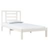 White Solid Wood Pine Bed Frame 90x200 cm - Stylish & Sturdy