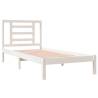 White Solid Wood Pine Bed Frame 90x200 cm - Stylish & Sturdy