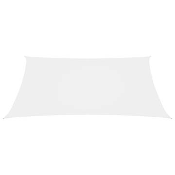 Sunshade Sail Rectangular 2x4m - White Oxford Fabric | HipoMarket