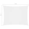 Sunshade Sail Rectangular 2x4m - White Oxford Fabric | HipoMarket