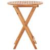 Folding Garden Table 60x75 cm - Solid Acacia Wood