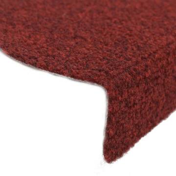 15 pcs Self-adhesive Stair Mats - Red | Hipomarket UK