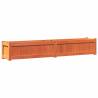 Garden Planter Wax Brown - Solid Pine 180x31x31 cm