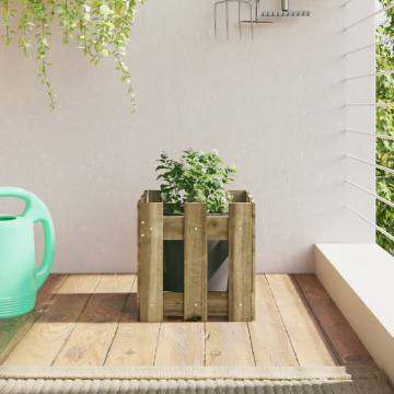 Garden Planter with Fence Design - Impregnated Pine Wood