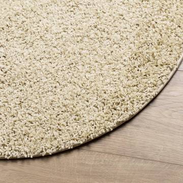 Shaggy Rug High Pile Modern Gold Ø 120 cm - Cozy & Durable