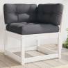 Garden Sofa Corner with Cushions White 73x73x78 cm Solid Wood Pine Colour white Size with cushions Quantity in Package 1 