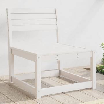 Garden Sofa White Solid Wood Pine - Stylish Outdoor Seating