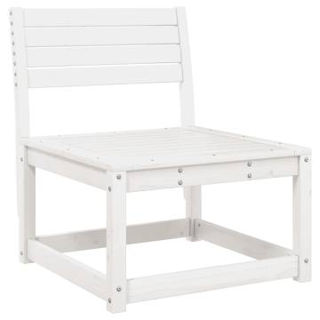 Garden Sofa White Solid Wood Pine - Stylish Outdoor Seating