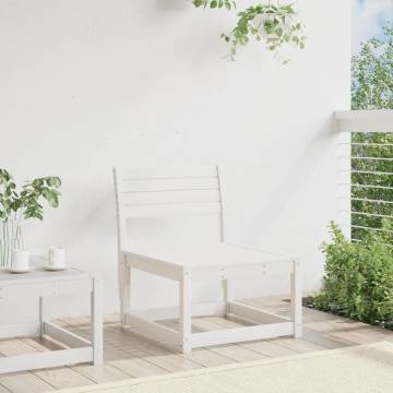 Garden Sofa White Solid Wood Pine - Stylish Outdoor Seating