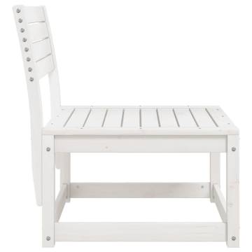 Garden Sofa White Solid Wood Pine - Stylish Outdoor Seating