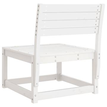 Garden Sofa White Solid Wood Pine - Stylish Outdoor Seating