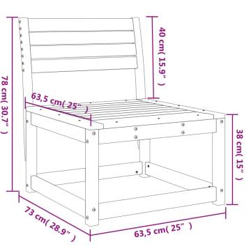 Garden Sofa White Solid Wood Pine - Stylish Outdoor Seating