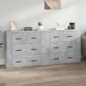 Sideboards 2 pcs Concrete Grey Engineered Wood Colour concrete grey Quantity in Package 2 