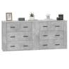 Stylish 2 pcs Concrete Grey Sideboards | Hipomarket UK