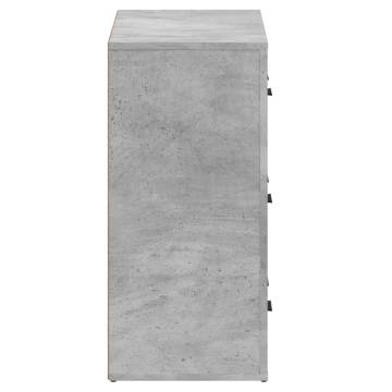 Stylish 2 pcs Concrete Grey Sideboards | Hipomarket UK