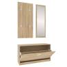 3-in-1 Shoe Cabinet Set - Sonoma Oak Engineered Wood