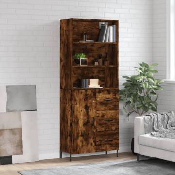 Stylish Highboard Smoked Oak - Durable & Elegant | HipoMarket